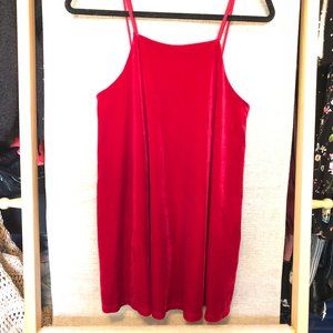 Velvet Red Mini Dress